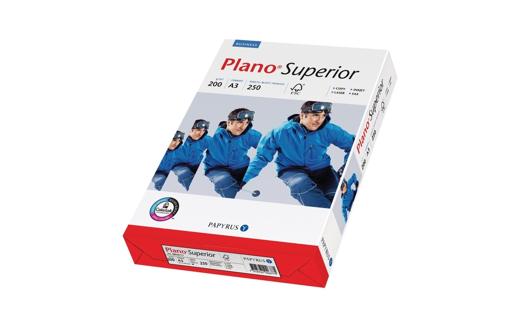 Plano Papier pour photocopie Superior A3, Extra-blanc, 160 g/m², 250 Feuille