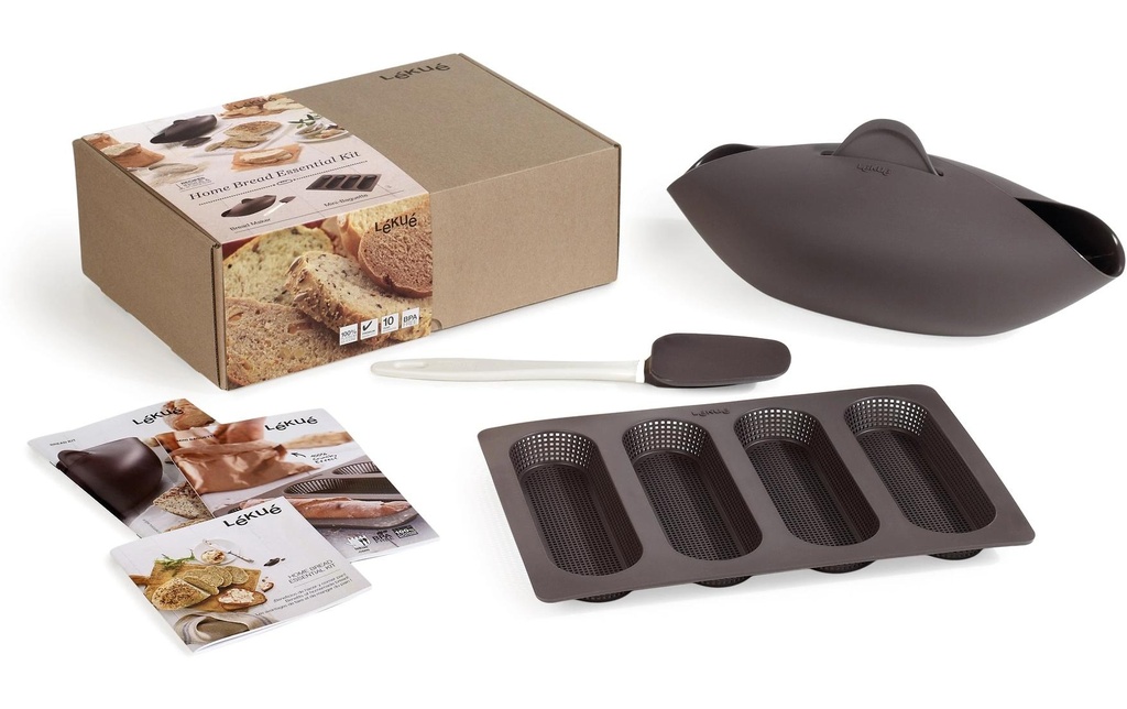 Lékué Set di teglie da forno silicone, Marron