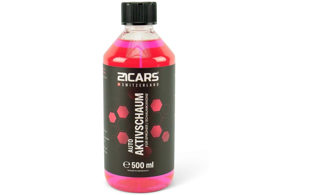 21CARS Mousse active nettoyante 500 ml Parfum framboise