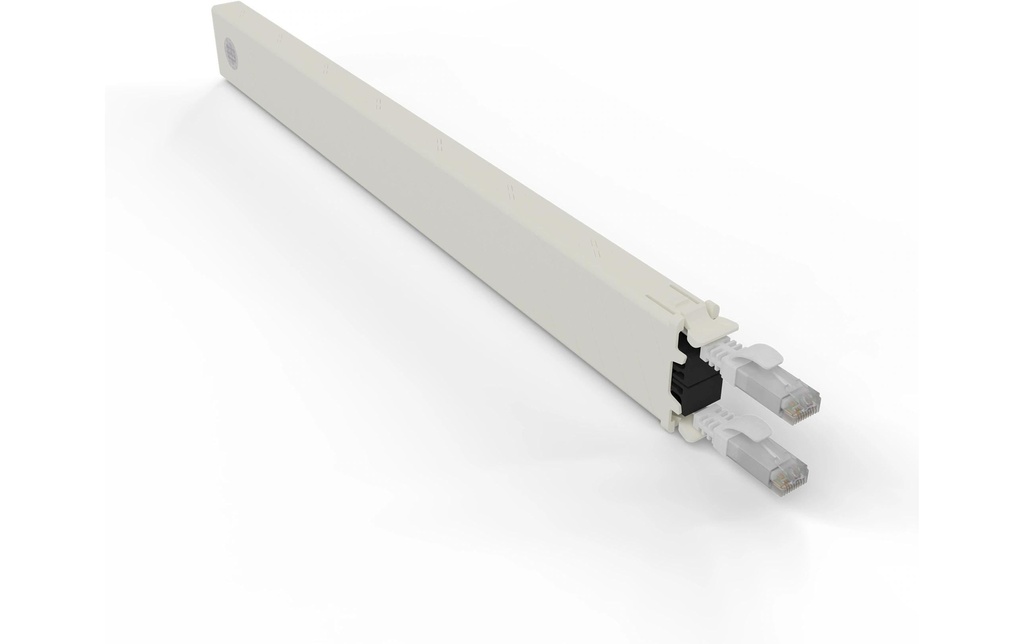 Patchbox patchbox.one / Cassette / 8RU / Cat 6A, UTP, 0.8 m, Blanc