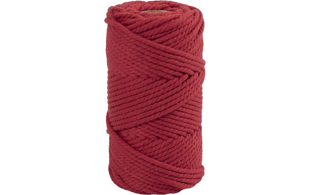 Creativ Company Fil de coton Cordon Macramé Rouge