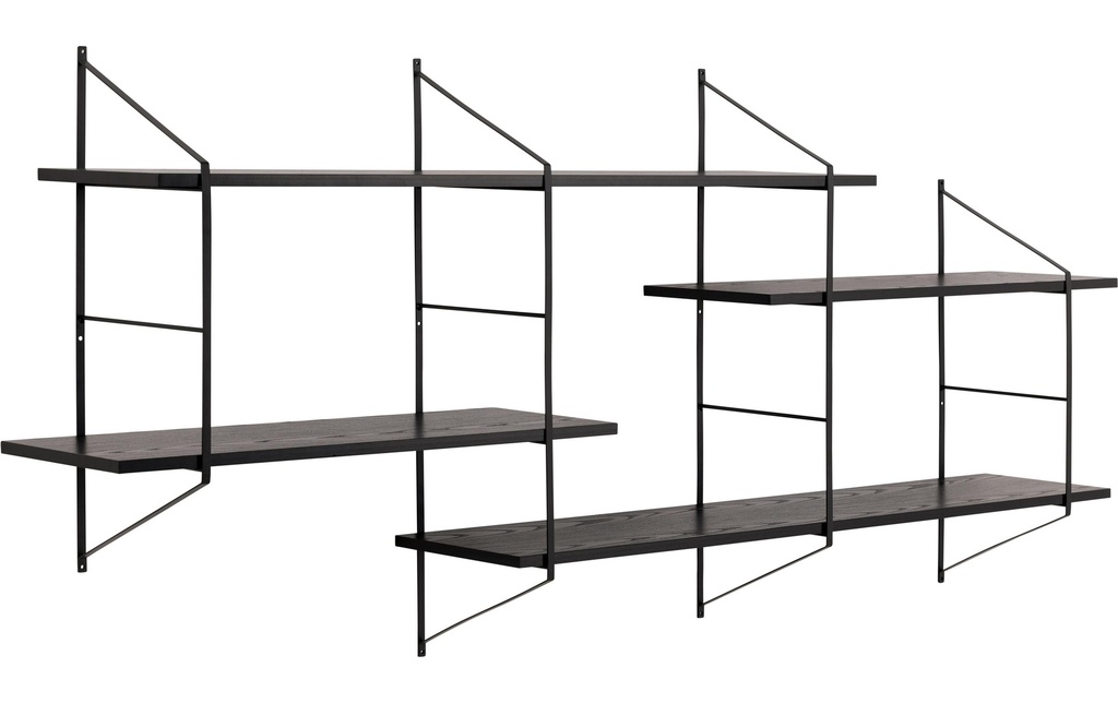 AC Design Étagère murale Belfast 191 x 25,5 x 79 cm, Noir