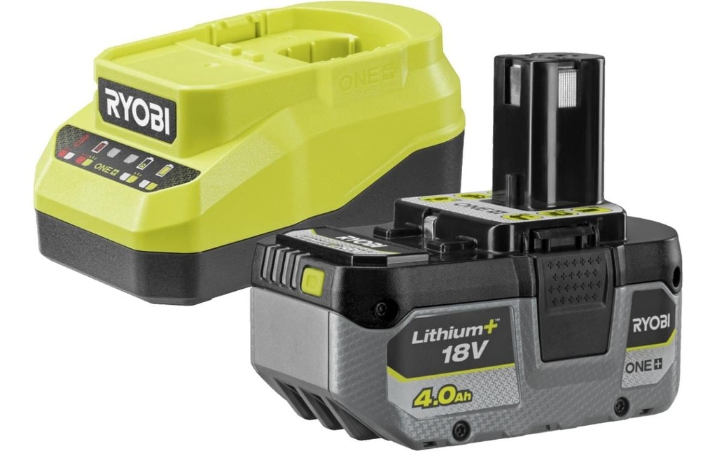RYOBI Kit de démarrage pour batterie 18 V ONE+ 4.0 Ah