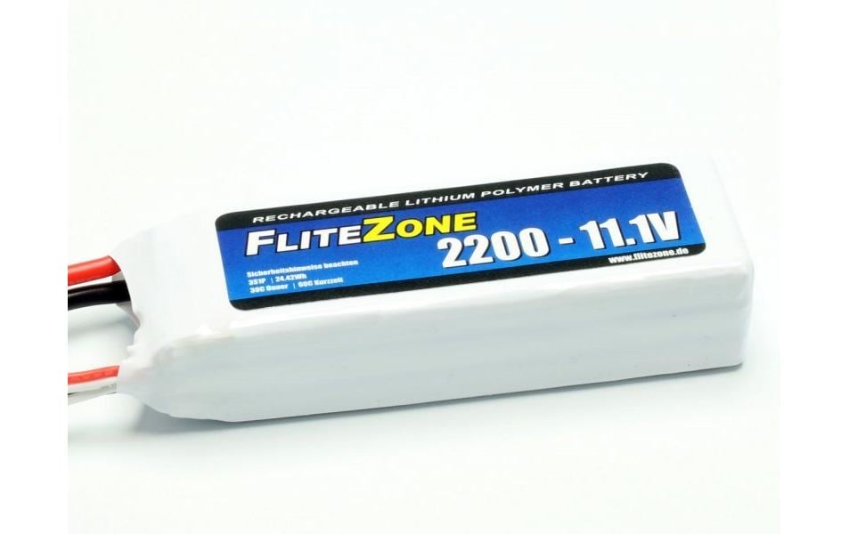 FliteZone Batterie RC LiPo 2200 mAh 11.1 V 30C EC3
