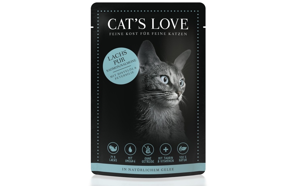Cat's Love Alimentation humide Adulte saumon, 85 g